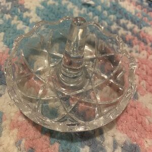 Clear Glass Ring Holder Dish
